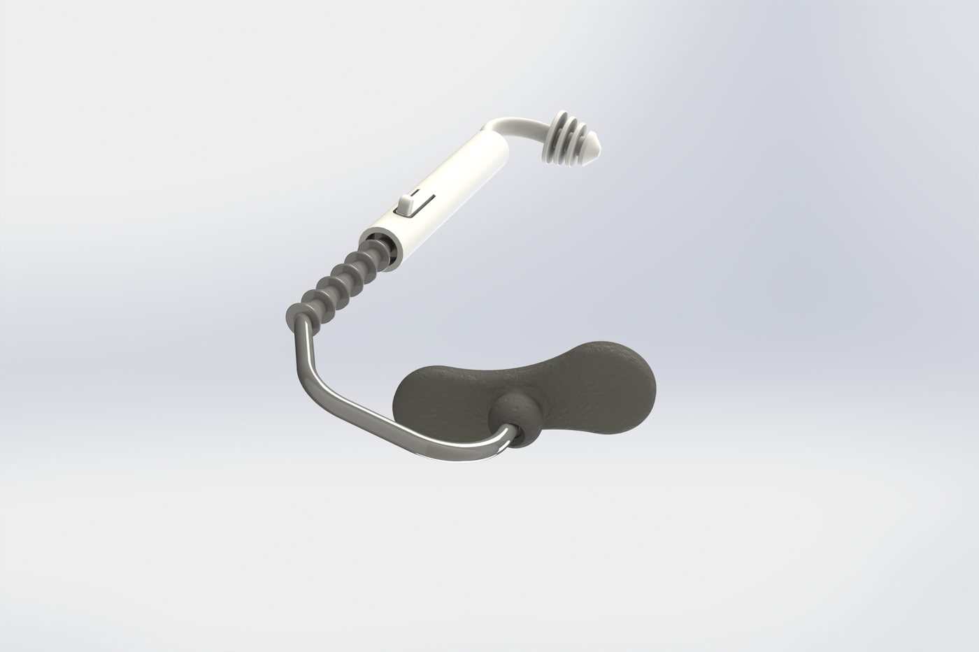 Adjustable Cheekbone-to-Ear Wearable in Three Linked Parts