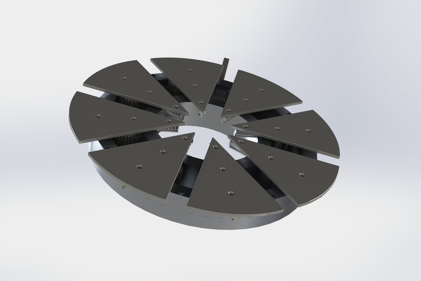 Eight-Section Expanding Pizza Divider, 13 in Closed