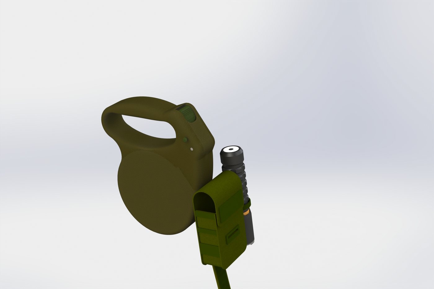 Retractable Tactical Dog Leash: Webbing, Snap-Fit Housing, One-Hand Lock