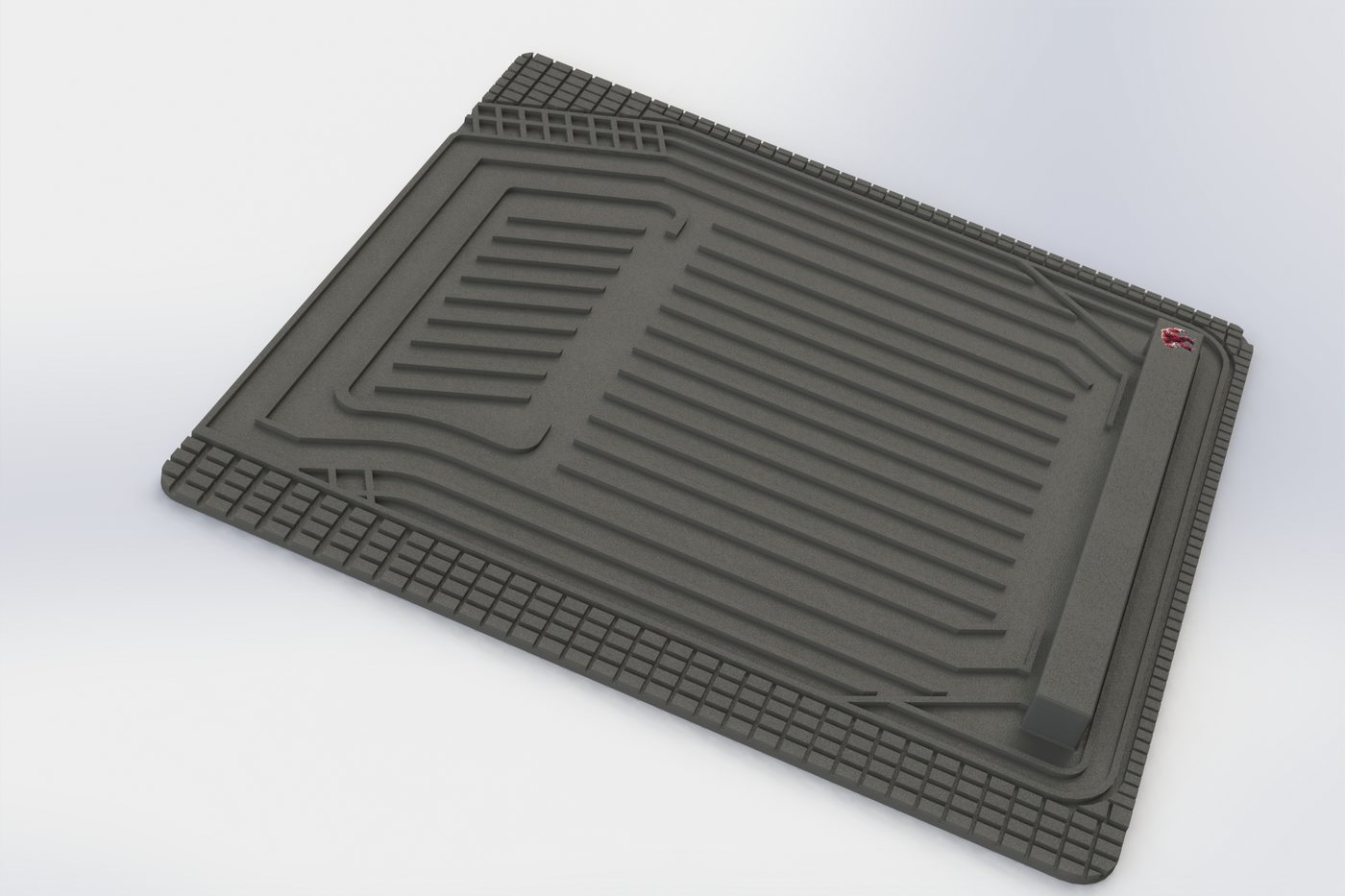 Trim-to-Fit Car Mat with a Moulded Liquid Pocket