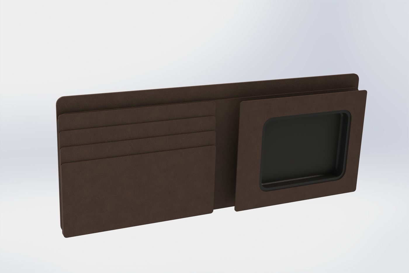 Slim Wallet Insert: Injection-Moulded Case, Hinge and Snap-Fit in 10 mm