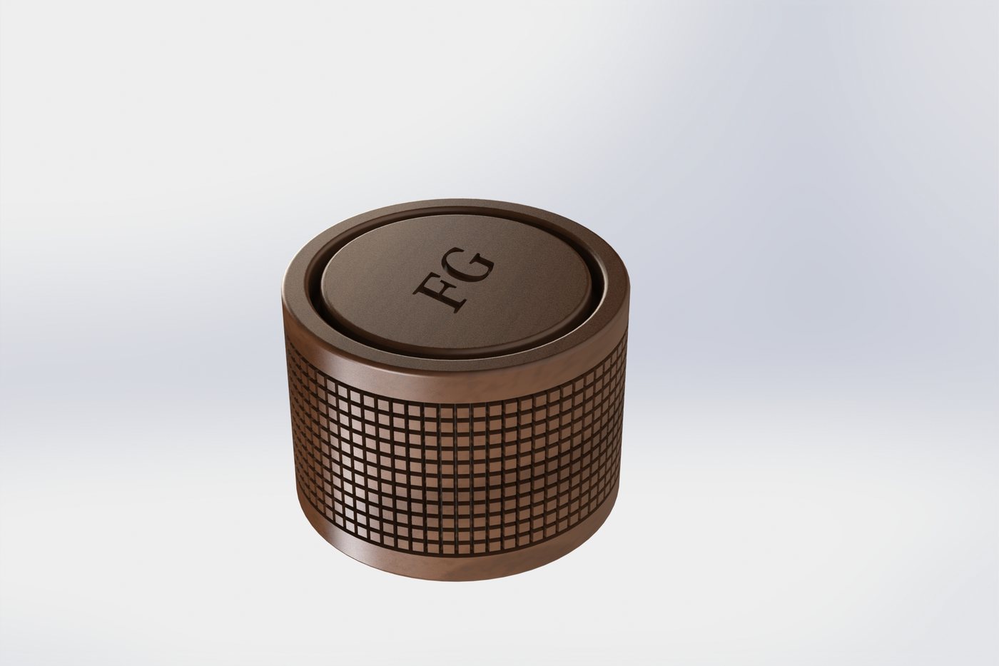 Solid Walnut Fragrance Cap with Perforated Texture